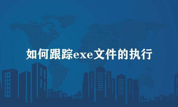 如何跟踪exe文件的执行