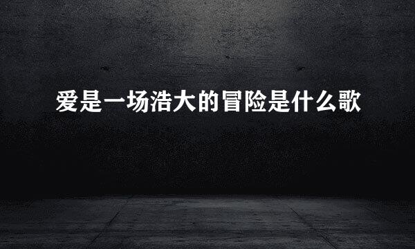 爱是一场浩大的冒险是什么歌