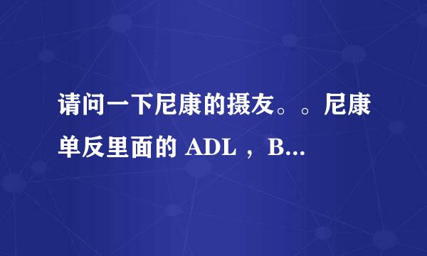 请问一下尼康的摄友。。尼康单反里面的 ADL ，BKT， HDR功能，各是指什么？是什么意思