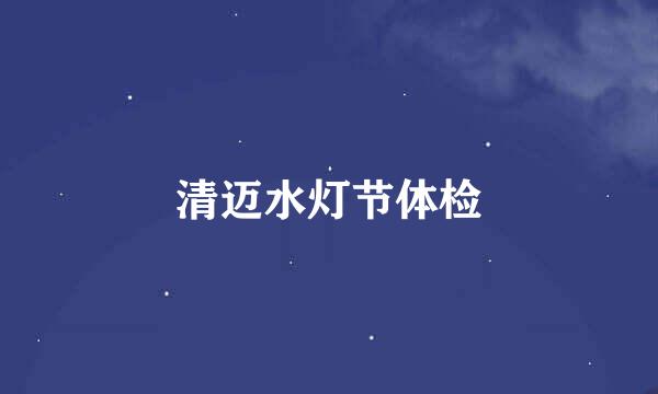 清迈水灯节体检