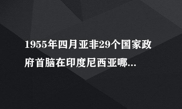 1955年四月亚非29个国家政府首脑在印度尼西亚哪里举行会议