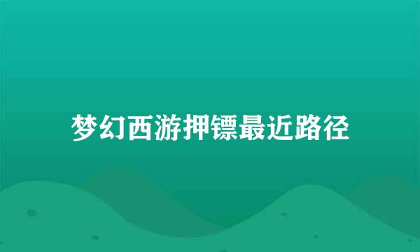 梦幻西游押镖最近路径