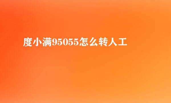 度小满95055怎么转人工