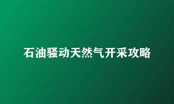石油骚动天然气开采攻略