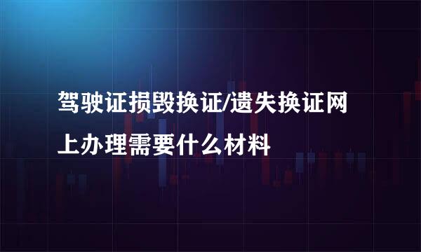 驾驶证损毁换证/遗失换证网上办理需要什么材料