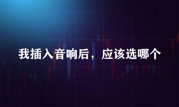 我插入音响后,应该选哪个