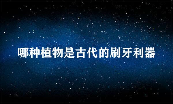 哪种植物是古代的刷牙利器