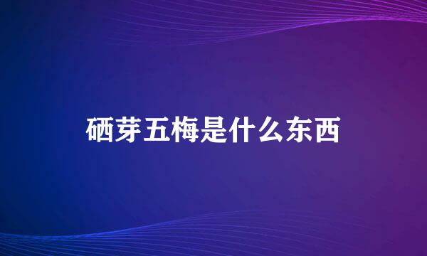 硒芽五梅是什么东西