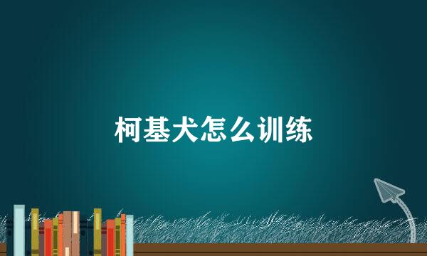 柯基犬怎么训练