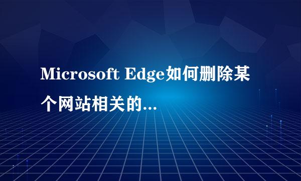 Microsoft Edge如何删除某个网站相关的所有记录