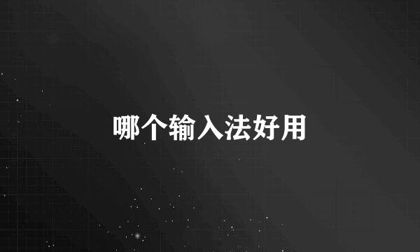 哪个输入法好用