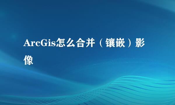 ArcGis怎么合并（镶嵌）影像