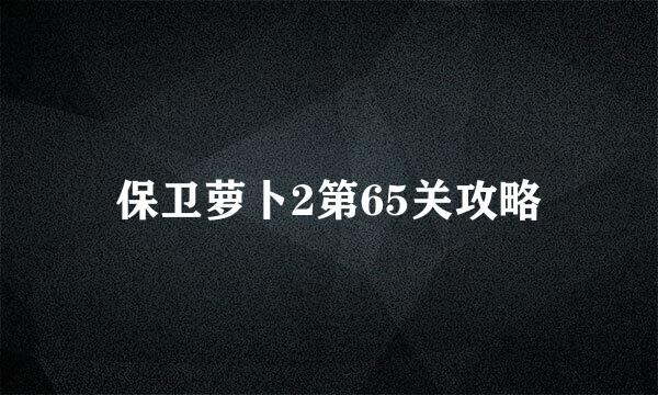 保卫萝卜2第65关攻略