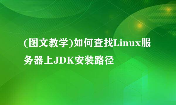 (图文教学)如何查找Linux服务器上JDK安装路径