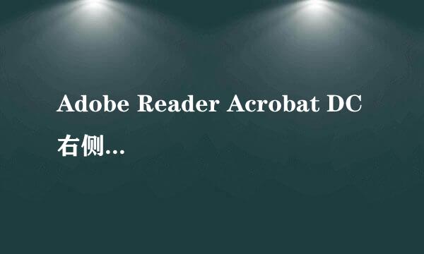 Adobe Reader Acrobat DC右侧工具栏的默认设置