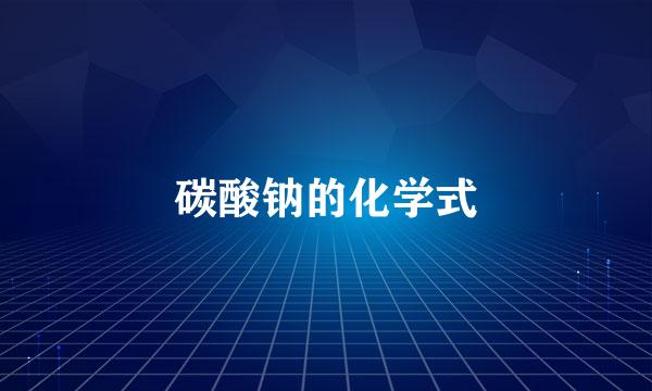 碳酸钠的化学式