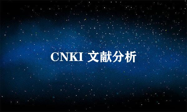 CNKI 文献分析