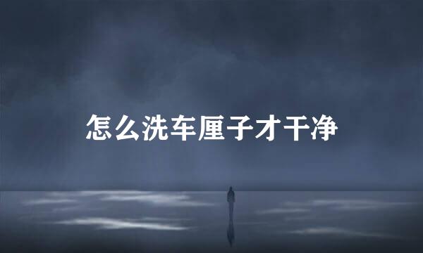 怎么洗车厘子才干净