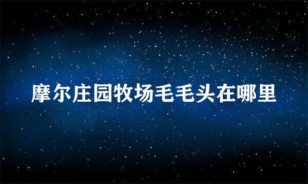 摩尔庄园牧场毛毛头在哪里