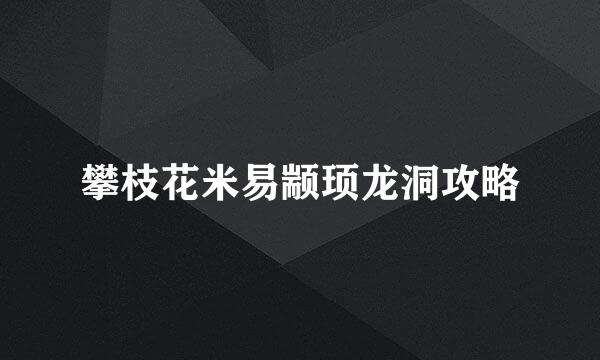 攀枝花米易颛顼龙洞攻略