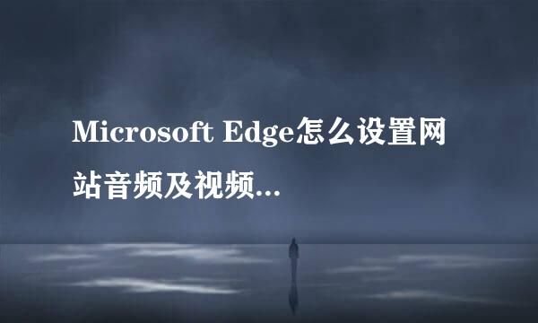 Microsoft Edge怎么设置网站音频及视频自动播放
