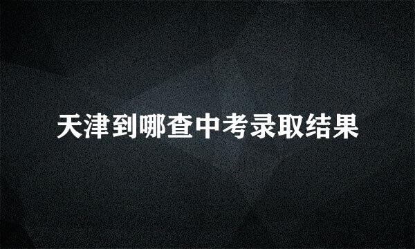 天津到哪查中考录取结果