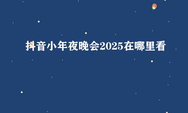 抖音小年夜晚会2025在哪里看