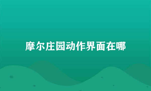 摩尔庄园动作界面在哪