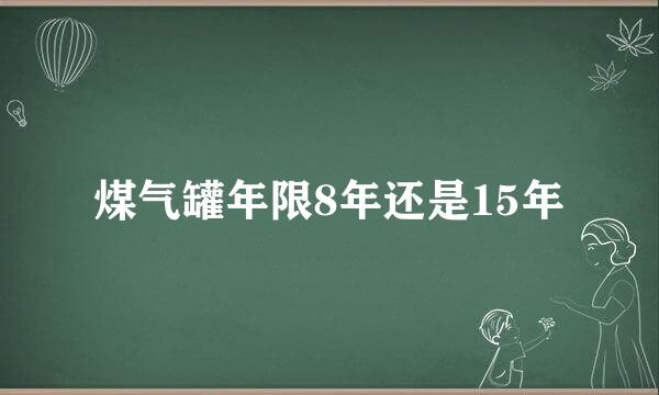 煤气罐年限8年还是15年