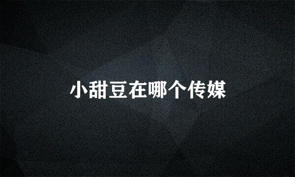 小甜豆在哪个传媒