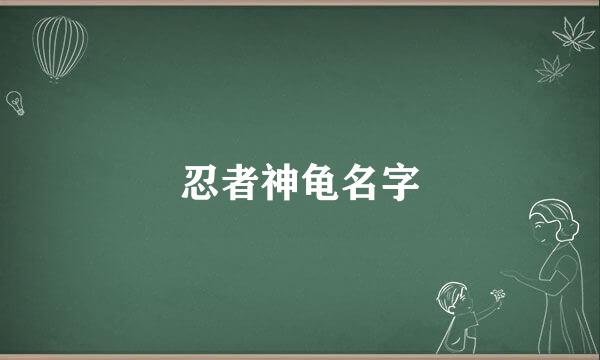 忍者神龟名字
