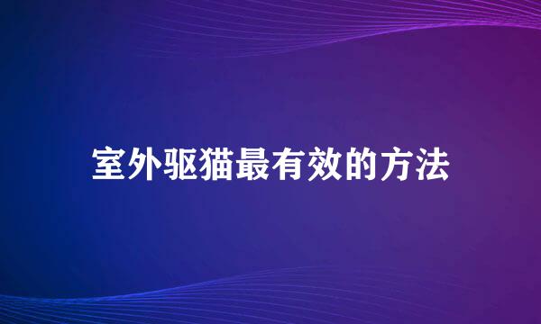 室外驱猫最有效的方法