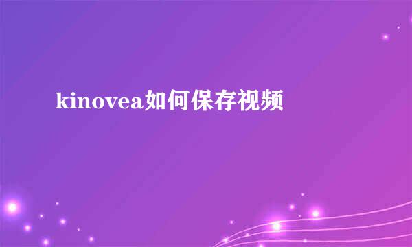 kinovea如何保存视频