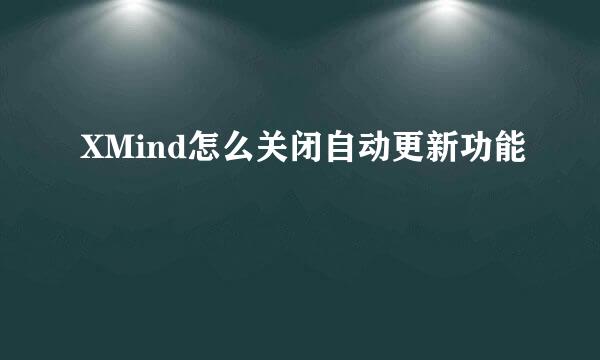 XMind怎么关闭自动更新功能