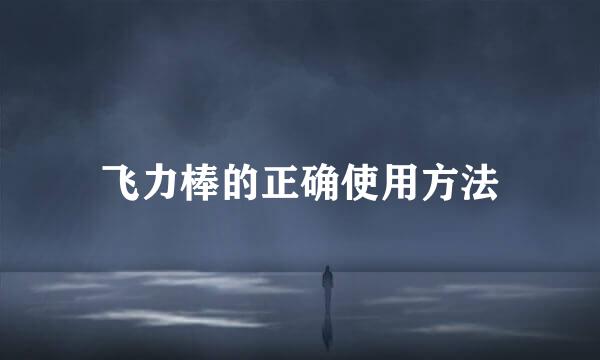 飞力棒的正确使用方法